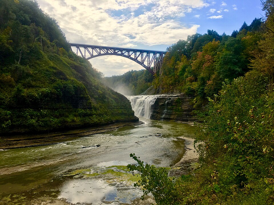 Letchworth State Park - 20191006 - 04 - Upper Falls and Genesee Arch Bridge.jpg